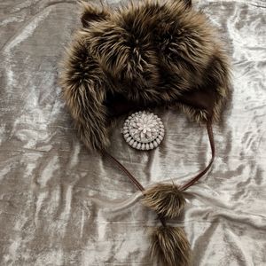 Sold☘️Fuzzy Fur Rave Hat